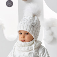 Čiapky detské dievčenské zimné so šatkou - model - 3/723